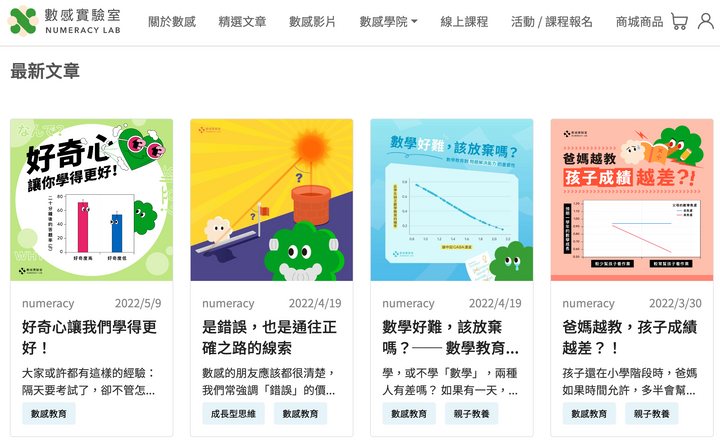 客戶網站數感實驗室文章列表